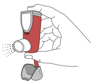 Priming your SYMBICORT 160mg  inhaler - Illustration